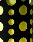66" Steel Novelty Floor Lamp With Black And Green Drum Shade