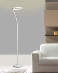 73" White LED Torchiere Floor Lamp With White