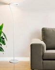 73" White LED Torchiere Floor Lamp With White