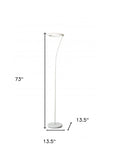 73" White LED Torchiere Floor Lamp With White