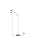 54" Silver Adjustable LED Task Floor Lamp With Silver