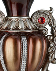 Set Of Two Bronze Tabletop Urn Shape Pillar Candle Holders