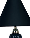 Gold and Navy Blue Table Lamp with Navy Blue Shade