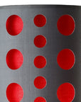 33" Gray and Red Mod Dot Novelty Table Lamp