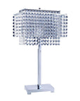 Bling Glam Faux Crystal Rectangular Table Lamp