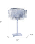 Bling Glam Faux Crystal Rectangular Table Lamp