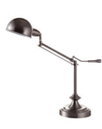 Silver Metal Swing Arm Table Lamp