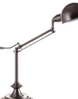 Silver Metal Swing Arm Table Lamp