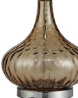 Brown Textured Glass Table Lamp