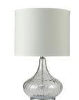 Clear Textured Glass Table Lamp