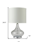 Clear Textured Glass Table Lamp