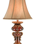 Antique Inspired Table Lamp with Linen Lamp Shade