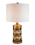 Magestic Brown and Gold Geo Table Lamp