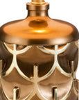 Magestic Brown and Gold Geo Table Lamp