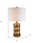 Magestic Brown and Gold Geo Table Lamp