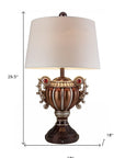 Tall Bronze Urn Shaped Table Lamp