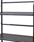 37" Black Metal Three Tier Bookcase
