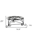 6" Black And Gold Metal Garden Accents Accessories