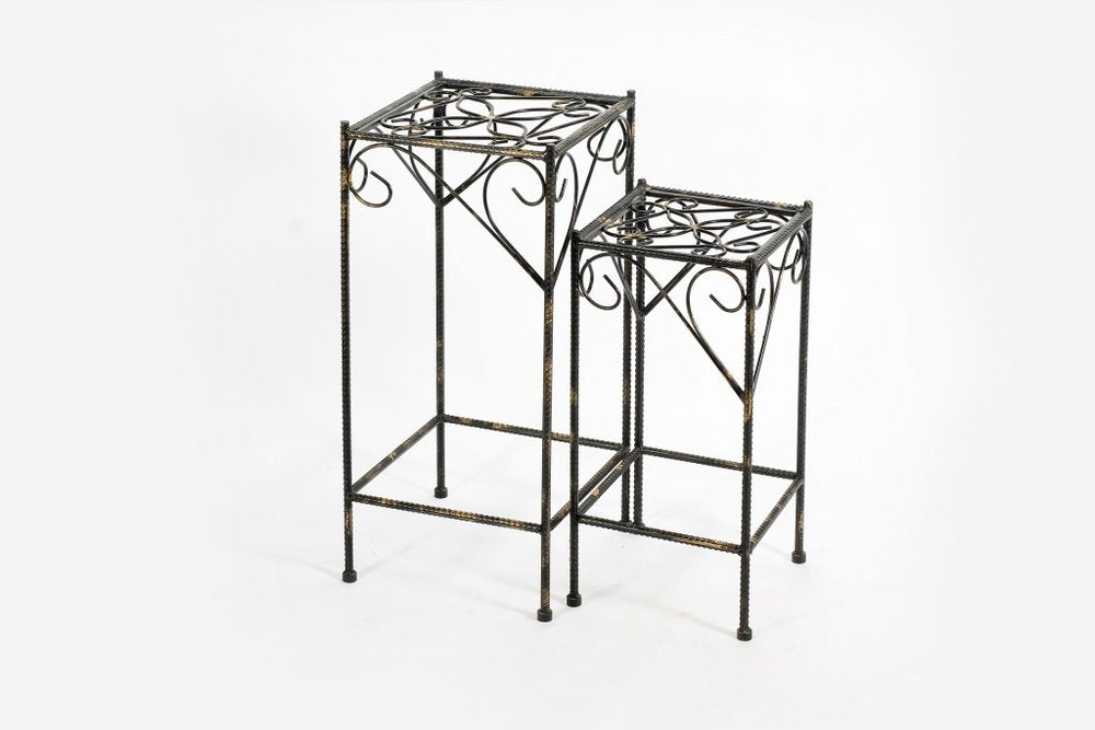 26" Black And Gold Metal Garden Accents Accessories