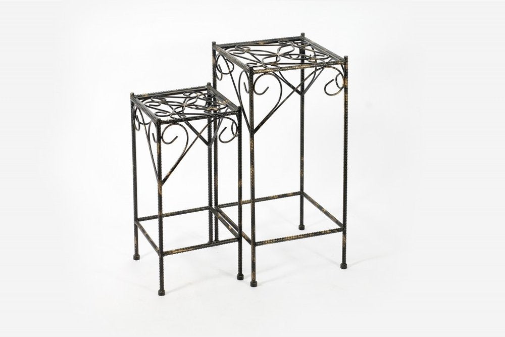 26" Black And Gold Metal Garden Accents Accessories