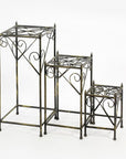 28" Black And Gold Metal Garden Accents Accessories