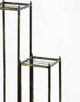 Set of Three Black And Gold Metal Garden Accents Accessories