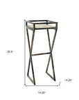 36" Black And Gold Metal Garden Accents Accessories
