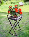 27" Black And Gold Metal Garden Accents Accessories