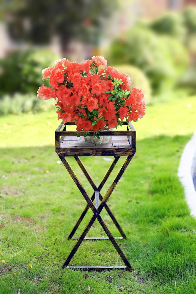 27" Black And Gold Metal Garden Accents Accessories