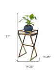 27" Black And Gold Metal Garden Accents Accessories
