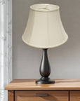 White Monay Shantung Silk Bell Lamp Shade