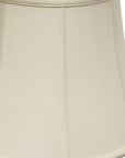 White Monay Shantung Silk Bell Lamp Shade