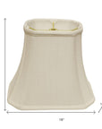 White Monay Shantung Silk Bell Lamp Shade