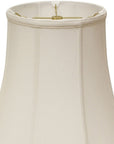 White Monay Shantung Silk Bell Lamp Shade