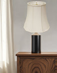 White Monay Shantung Silk Bell Lamp Shade