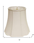 White Monay Shantung Silk Bell Lamp Shade