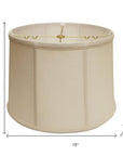 Vanilla Linen Drum Lamp Shade