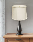 White Linen Drum Lamp Shade