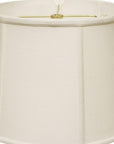 White Linen Drum Lamp Shade