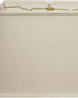 16" Off White Throwback Rectangle Linen Lampshade