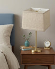 18" Cream Throwback Rectangle Linen Lampshade