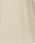 16" Ivory Slanted Crimped Box Shantung Lampshade