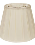 16" Ivory Slanted Crimped Box Shantung Lampshade