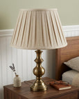 Cream Linen Pleated Empire Lamp Shade