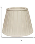 White Linen Pleated Empire Lamp Shade