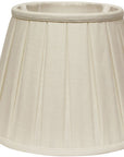 White Linen Pleated Empire Lamp Shade