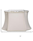 Cream Shantung Silk Oval Lamp Shade