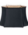 14" Black with Bronze Lining Premium Oblong Shantung Lampshade