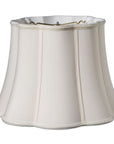 12" Cream Melon Scallop Shantung Lampshade