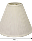 17" White Deep Cone Slanted Broadcloth Lampshade